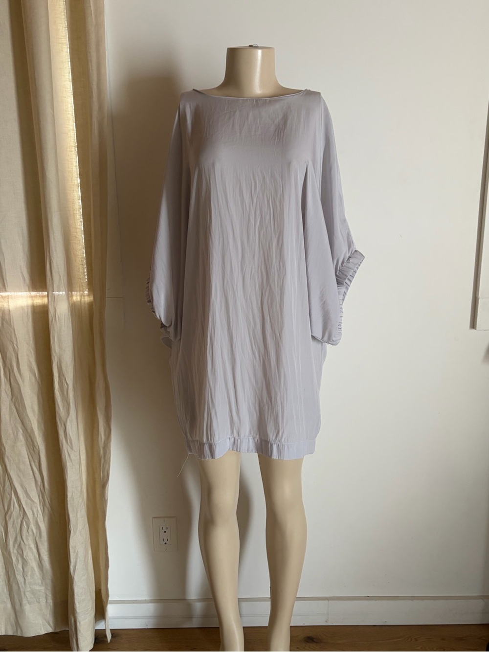 Light Gray Women’s Shift Dress - Minimal Boatneck Style